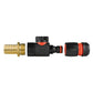 19mm Brass Barb with BSPF-Quick Connect Valve & Hose Connector Black