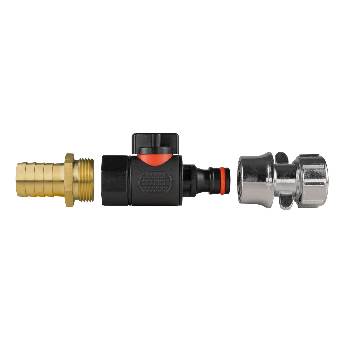 19mm Brass Barb with BSPF-Quick Connect Valve & Hose Connector Zinc