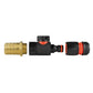 25mm Brass Barb with BSPF-Quick Connect Valve & Hose Connector Black