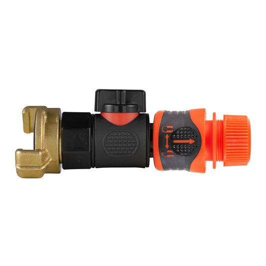 Geka Type Connector with BSPF-Quick Connect Valve & Hose Connector Lock