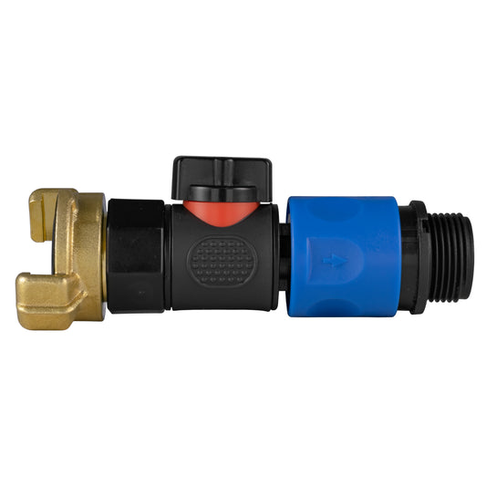 Geka Type Connector with BSPF-Quick Connect Valve & Hose Connector 3/4" BSPM