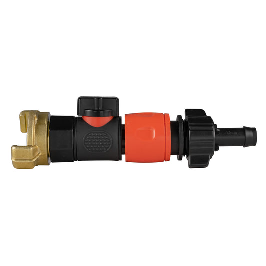 Geka Type Connector with BSPF-Quick Connect Valve & Hose Connector 16mm Barb