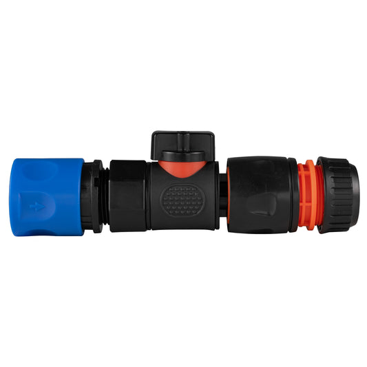 Hose Connector Blue with BSPF- Quick Connect Valve & Hose Connector Black