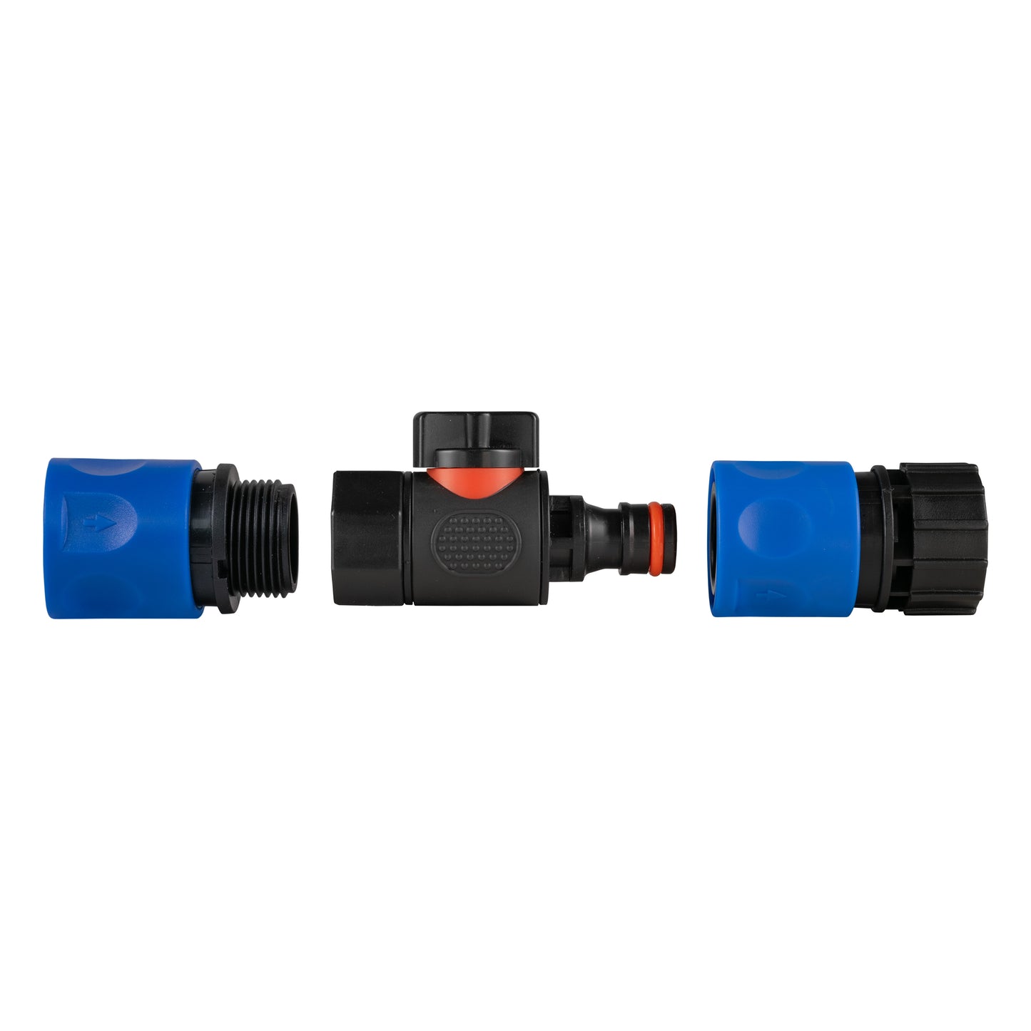 Hose Connector Blue with BSPF- Quick Connect Valve & Hose Connector Black