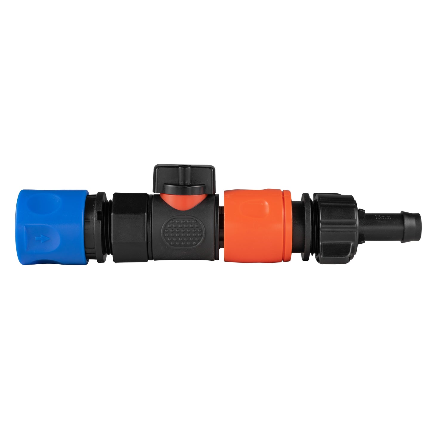 Hose Connector Blue with BSPF- Quick Connect Valve & Hose Connector 16mm Barb