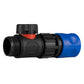 Hose Connector Blue with In-Line BSPM Threaded Valve