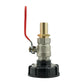 IBC 2” S60X6 Cap with Lever Valve and 19mm Brass Barb