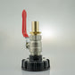 IBC 2” S60X6 Cap with Lever Valve and 19mm Brass Barb