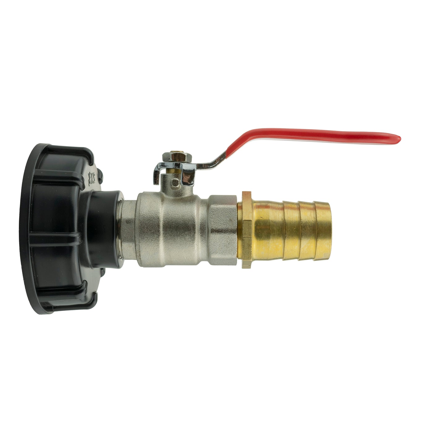 IBC 2” S60X6 Cap with Lever Valve and 25mm Brass Barb