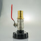 IBC 2” S60X6 Cap with Lever Valve and 25mm Brass Barb