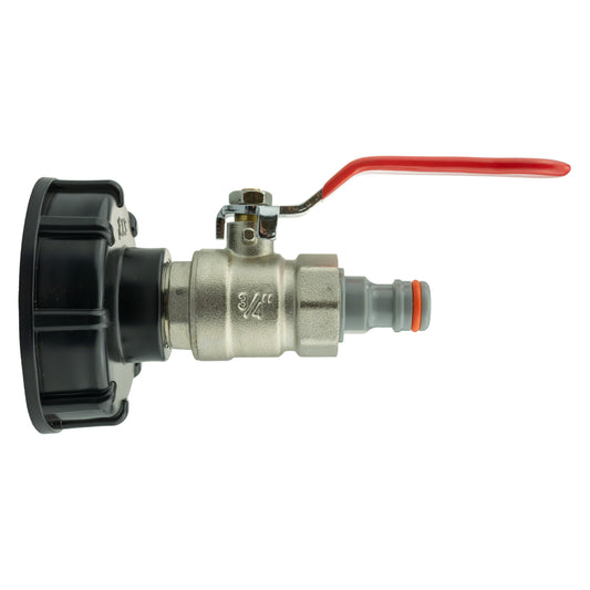 IBC 2” S60X6 Cap with Lever Valve and Male Quick Connector WL