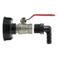 IBC 2” S60X6 Cap with Lever Valve and 16mm Barbed Elbow