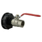 IBC 2” S60X6 Cap with ¾” BSPM-F Lever Valve