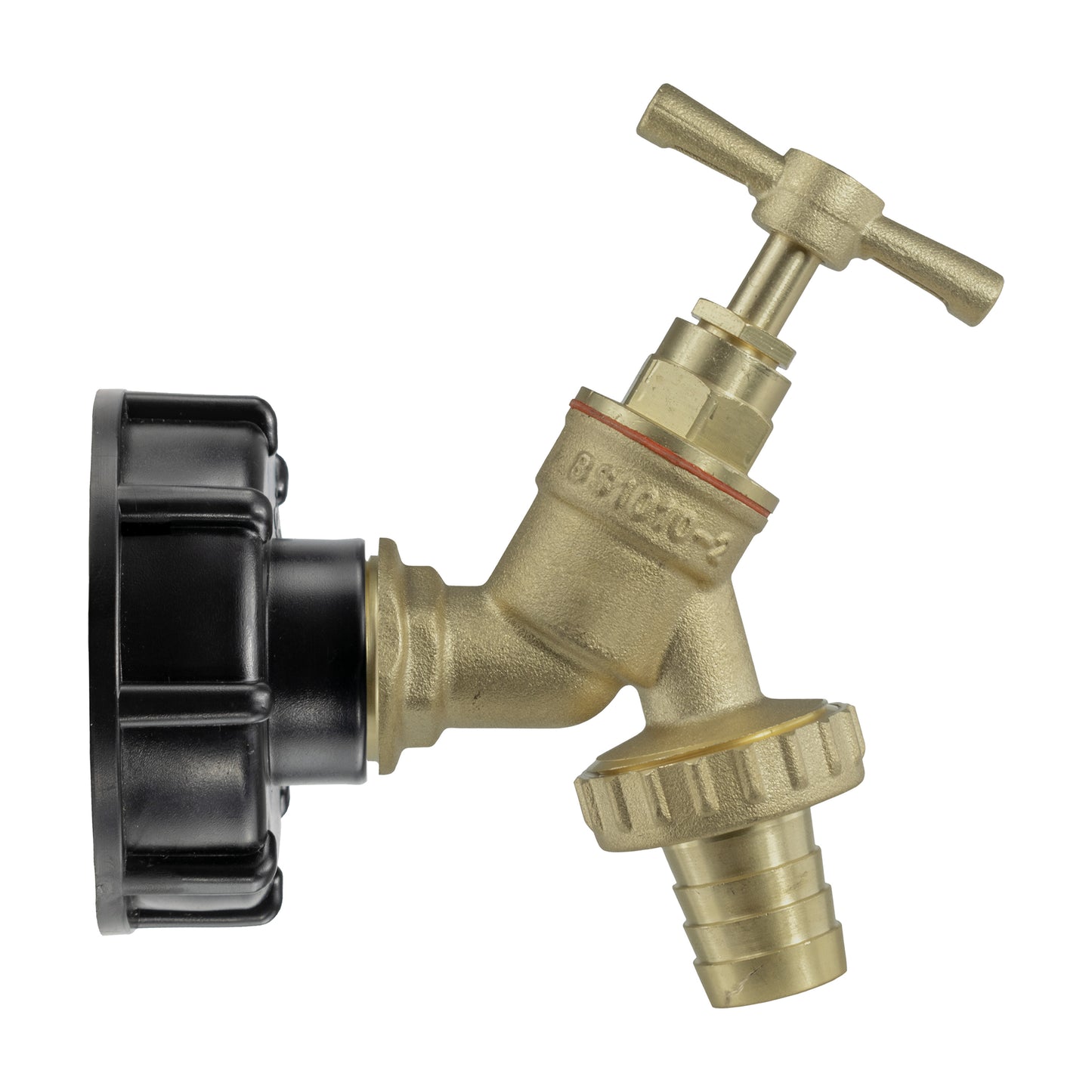 IBC 2” S60X6 Cap with Brass Bib Tap ¾” Barb