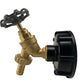 IBC 2” S60X6 Cap with Brass Bib Round Handle Tap ½” Barb