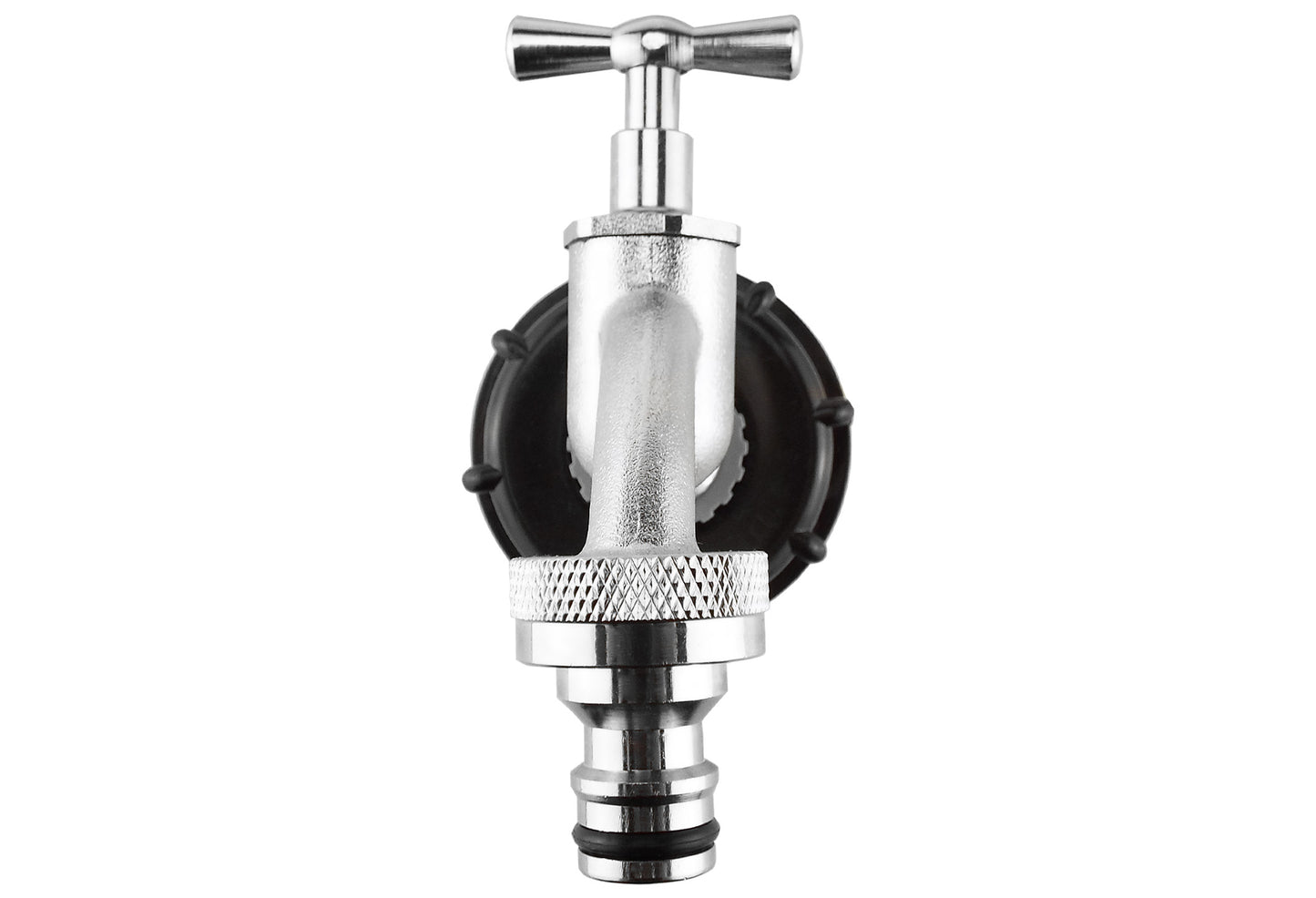 IBC 2” S60X6 Cap with Quick Connect Nickle Plated Bib Tap ½” BSP