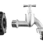 IBC 2” S60X6 Cap with Quick Connect Nickle Plated Bib Tap ¾” BSP