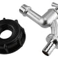 IBC 2” S60X6 Cap with Nickle Plated Bib Tap ¾” Barb