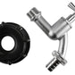 IBC 2” S60X6 Cap with Nickle Plated Bib Tap ¾” Barb