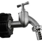 IBC 2” S60X6 Cap with Nickle Plated Bib Tap ¾” Barb