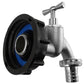 IBC 2” S60X6 Cap with Nickle Plated Bib Tap ¾” Barb