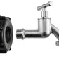 IBC 2” S60X6 Cap with Nickle Plated Bib Tap ½” Barb