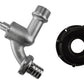 IBC 2” S60X6 Cap with Nickle Plated Bib Tap ½” Barb