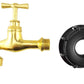 IBC 2” S60X6 Cap with Polished Brass Bib Tap 15mm Barb