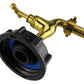 IBC 2” S60X6 Cap with Polished Brass Bib Tap 15mm Barb