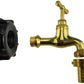 IBC 2” S60X6 Cap with Polished Brass Bib Tap 15mm Barb