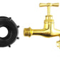 IBC 2” S60X6 Cap with Polished Brass Quick Connect Tap