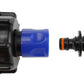 IBC 2” S60X6 Cap with ¾” BSP Threaded Hose Connector Blue and Double Male