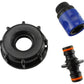 IBC 2” S60X6 Cap with ¾” BSP Threaded Hose Connector Blue and Double Male