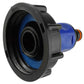 IBC 2” S60X6 Cap with ¾” BSP Threaded Hose Connector Blue and Double Male