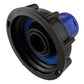 IBC 2” S60X6 Cap with ¾” BSP Threaded Hose Connector Blue