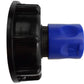 IBC 2” S60X6 Cap with ¾” BSP Threaded Hose Connector Blue