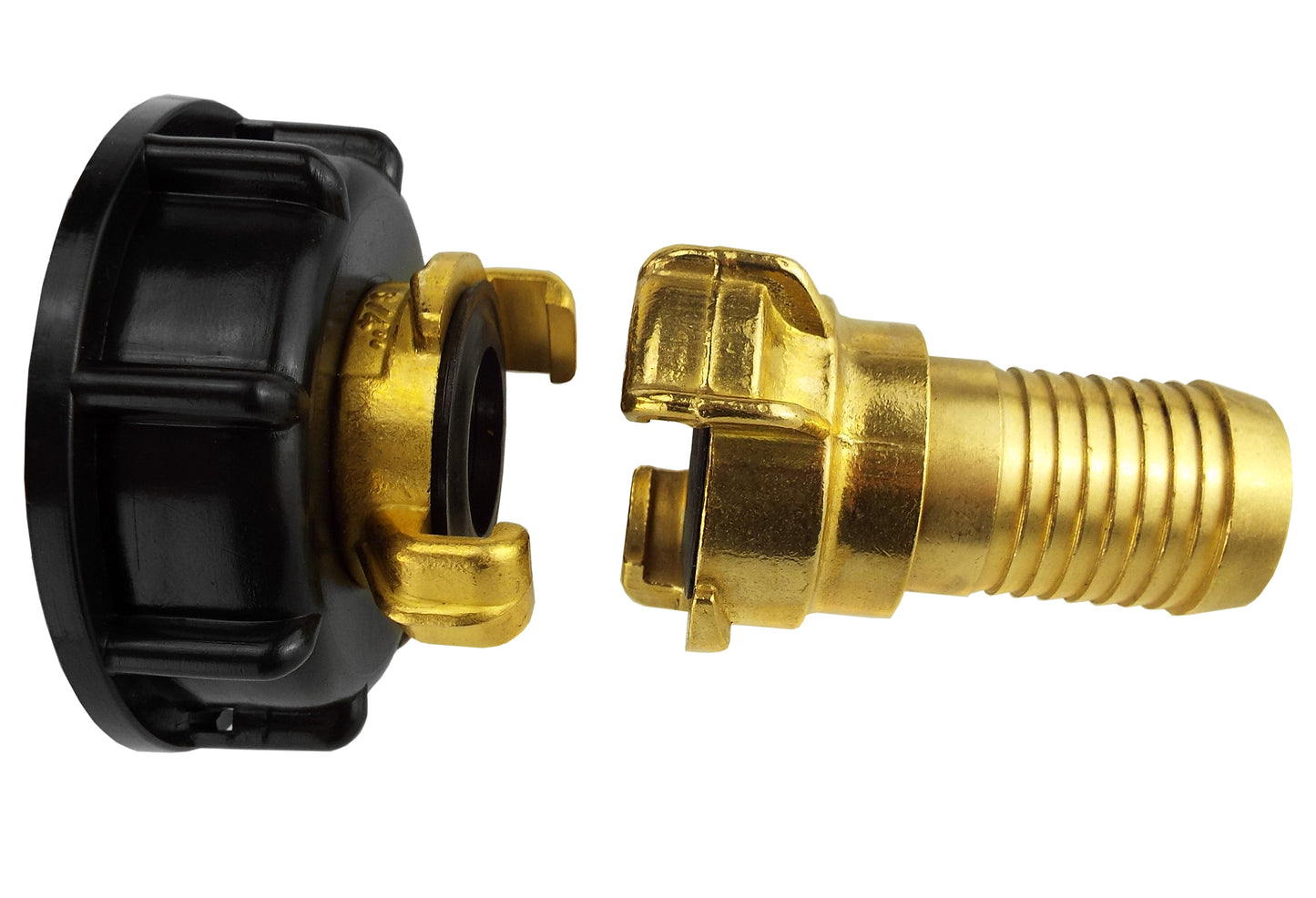 IBC 2” S60X6 Cap with Geka Type Fittings 25mm Swivel Barb