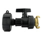 IBC 2” S60X6 Cap with Large Plastic Valve and Geka Type Fitting