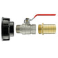 IBC 2” S60X6 Cap with Lever Valve and 32mm Brass Barb