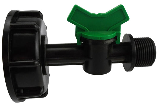 IBC 2” S60X6 Cap with ¾” BSP Male Threaded Irrigation Valve