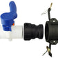 IBC 2” S60X6 Valve with IBC S60X6 - 2” Camlock Fitting and 2” BSP Type B Camlock