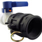 IBC 2” S60X6 Valve with IBC S60X6 - 2” Camlock Fitting and 2” BSP Type D Camlock