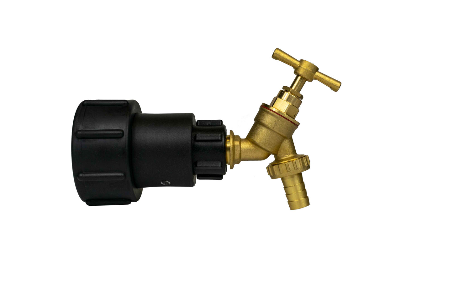 IBC 2” S60X6 - 1/2" BSPF Extender Adaptor with Brass Bib Tap ½” Barb