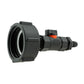 IBC 2” S60X6 Cap with In-Line BSPF Valve and 16mm Barbed Straight