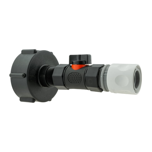 IBC 2” S60X6 Cap with In-Line BSPF Valve and ¾” BSPM Female Hose Connector WL