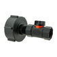 IBC 2” S60X6 Cap with In-Line BSPF Threaded Valve