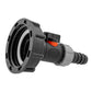 IBC 2” S60X6 Cap with In-Line BSPM Valve and 20mm Barbed Straight