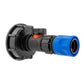 IBC 2” S60X6 Cap with In-Line BSPM Valve and ¾” BSPF Female Hose Connector Blue