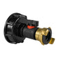 IBC 2” S60X6 Cap with In-Line BSPM Valve and Geka Type Fitting