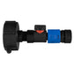 IBC 2” S60X6 Cap with BSPF Thread-Quick Connect Male Valve and Hose Connector 3/4" BSPF